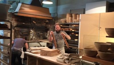 Bryon Fry at his workbench