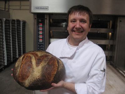 Mark posing in front of the oven